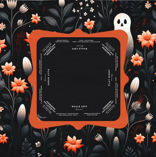 Halloween Mahjong Instructional Tablecloth - Perfect for Events, Mahjong Games, and Halloween Parties