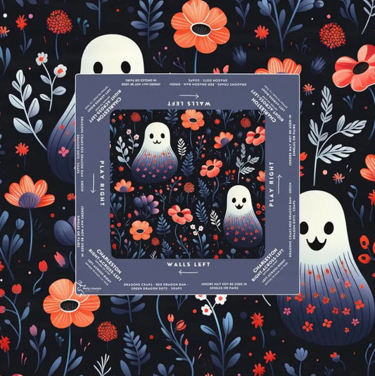 Halloween Mahjong Instructional Tablecloth - Perfect for Events, Mahjong Games, and Halloween Parties, 3