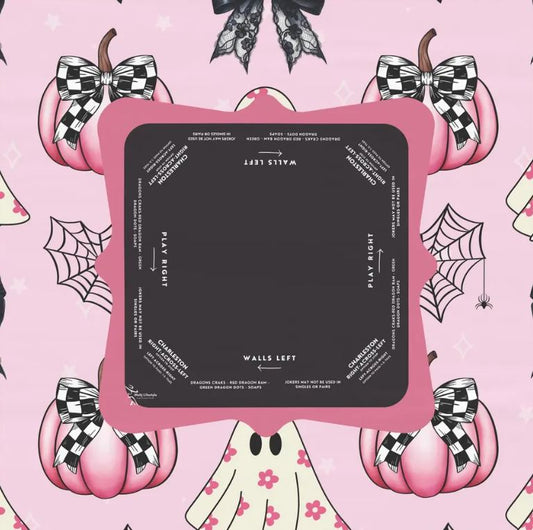 Halloween Mahjong Instructional Tablecloth - Perfect for Events, Mahjong Games, and Halloween Parties
