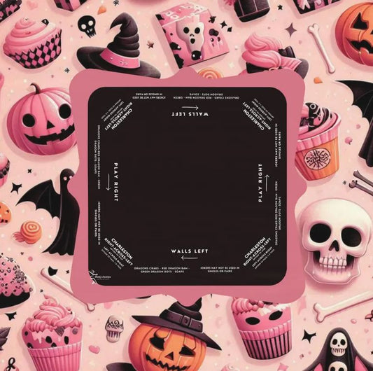Halloween Mahjong Instructional Tablecloth - Perfect for Events, Mahjong Games, and Halloween Parties
