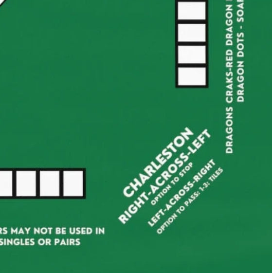 Personalized Mahjong Mat, Mahjong Rules and Instruction Tablecloth  Easy for Beginners  55.1 x 55.1 Size
