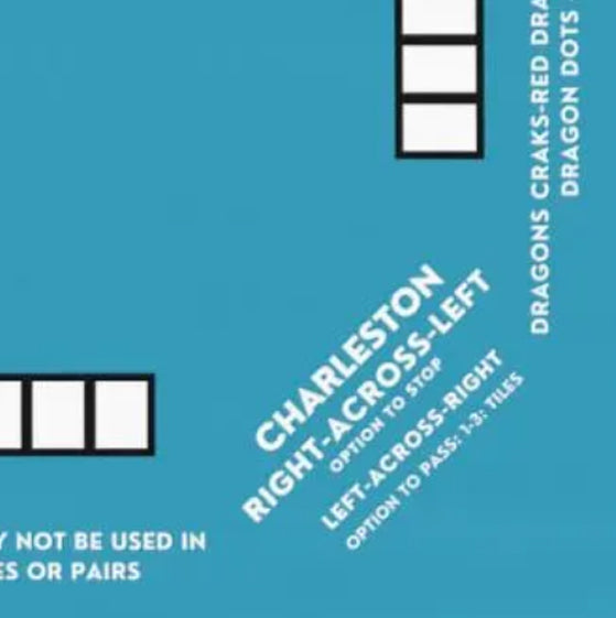 Mahjong Mat with Instructions - Mahjong Tablecloth Size 55 x 55, Mahjong with Rules, great for beginners learning how to play
