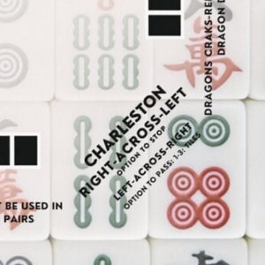 Mahjong Tile design tablecloth with Instructions - Mahjong Tablecloth Size 55 x 55, Mahjong with Rules