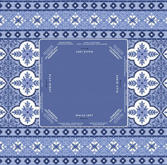 Instructions on tablecloth, easy for beginners that are new to playing Mah jong, Indian Design Mahjong Tablecloth