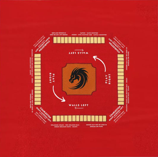 Mahjong Mat, Mahjong Rules and Instruction Tablecloth | mahjong board | 55.1 x 55.1 Size