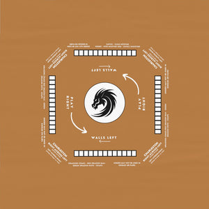 Mahjong Mat with Instructions - Mahjong Tablecloth Size 55 x 55, Mahjong with Rules, great for beginners learning how to play