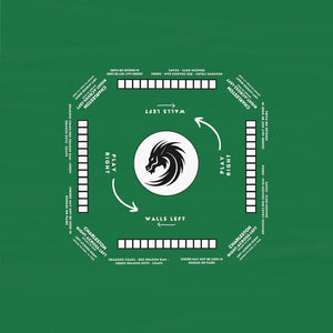 Elegant Green Mahjong Tablecloth - Handmade Table Cover for Game Nights