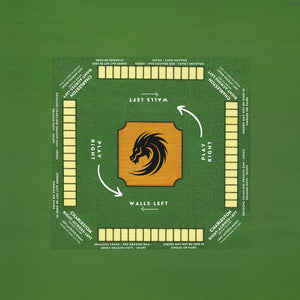 Mahjong Mat with Instructions - Mahjong Tablecloth Size 55 x 55, Mahjong with Rules, great for beginners learning how to play