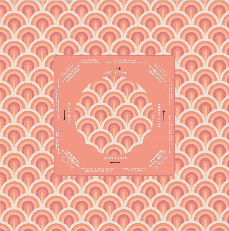 Peach Design Mahjong Tablecloth - Perfect for Mahjong Enthusiasts and Game Nights