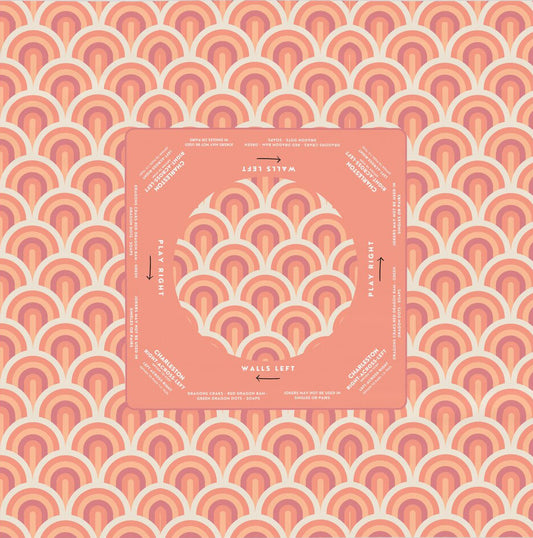 Peach Design Mahjong Tablecloth - Perfect for Mahjong Enthusiasts and Game Nights