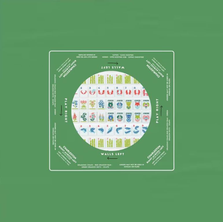 Unique Green Mahjong Tablecloth - Perfect for Mahjong Enthusiasts, Teams, and Lovers - High-Quality Fabric