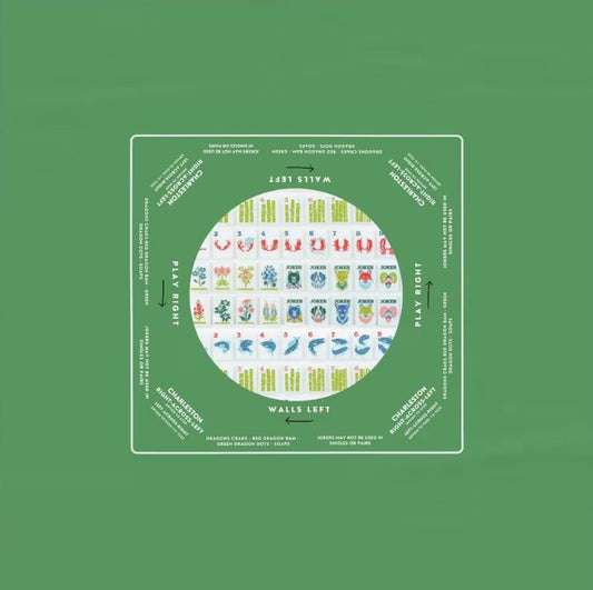 Unique Green Mahjong Tablecloth - Perfect for Mahjong Enthusiasts, Teams, and Lovers - High-Quality Fabric