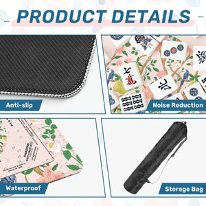 Blue Bird Mahjong Mat with Storage Case