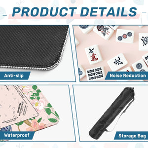 Blue Bird Mahjong Mat with Storage Case