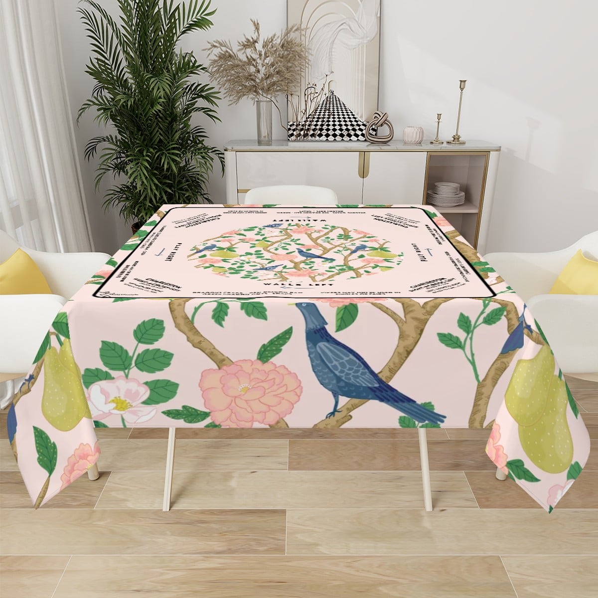 Blue Bird Mahjong Gameplay Tablecloth