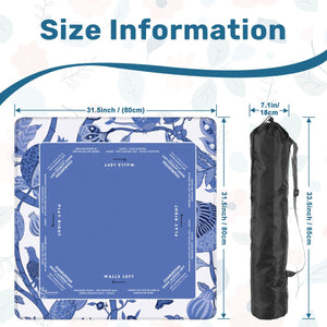 Blue Butterfly Mat 31.5x 31.5 - Smooth Surface for Great Game Night Experiences