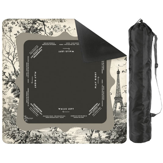 Midnight Toile Mahjong Mat with Storage Case