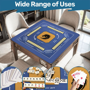 Blue Mahjong Mat 31.5 x 31.5 - Durable Surface for Great Game Night Experiences