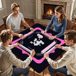 Mahjong mat pink and black color  31.5