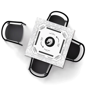 Elegant White Mahjong Tablecloth - Perfect for Game Nights