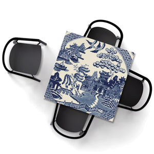 Mahjong Game, Chinoiserie Mahjong Tablecloth, Tablecloth