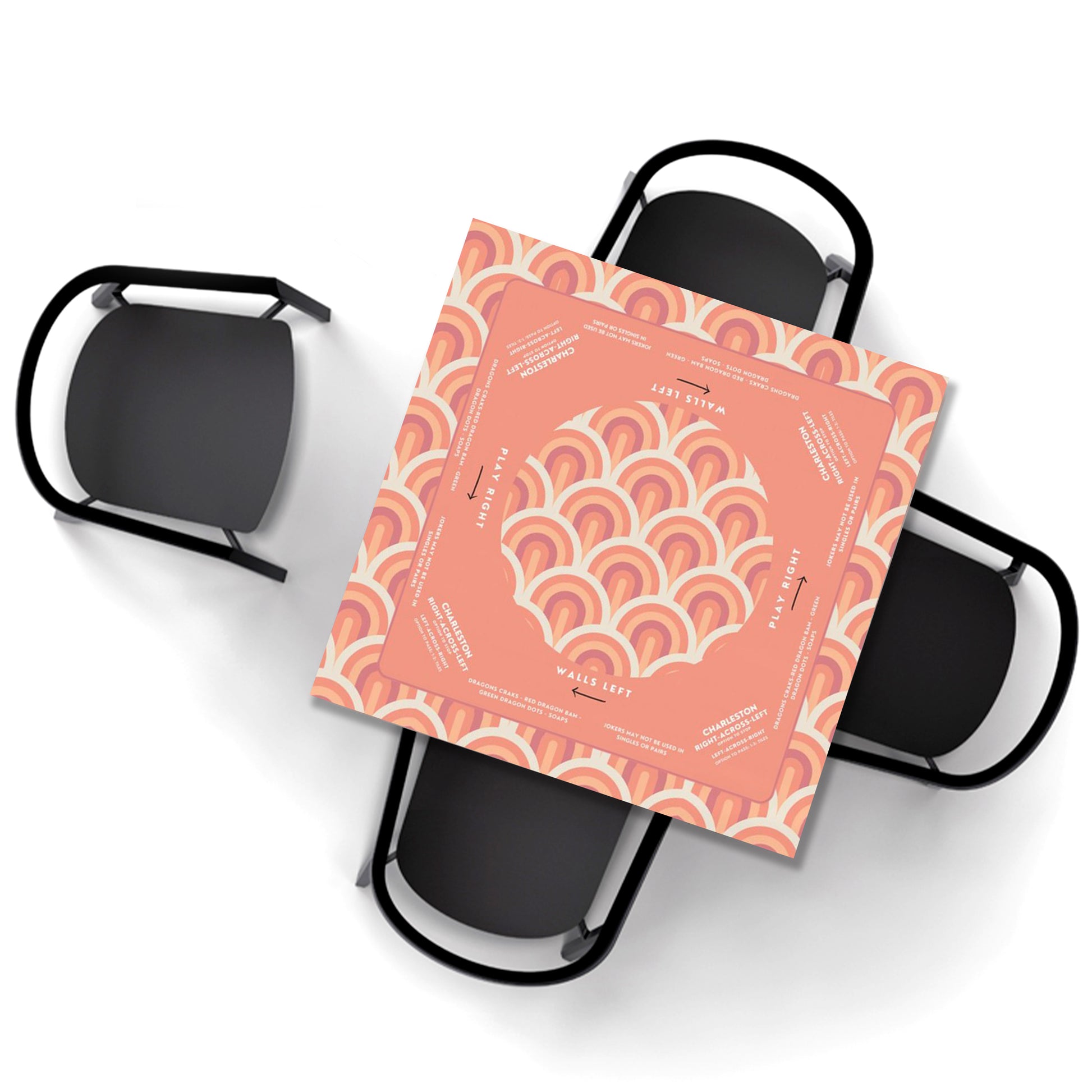 Peach Design Mahjong Tablecloth - Perfect for Mahjong Enthusiasts and Game Nights