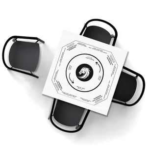 Elegant White Mahjong Tablecloth- easy-to-follow mah-jong tablecloth