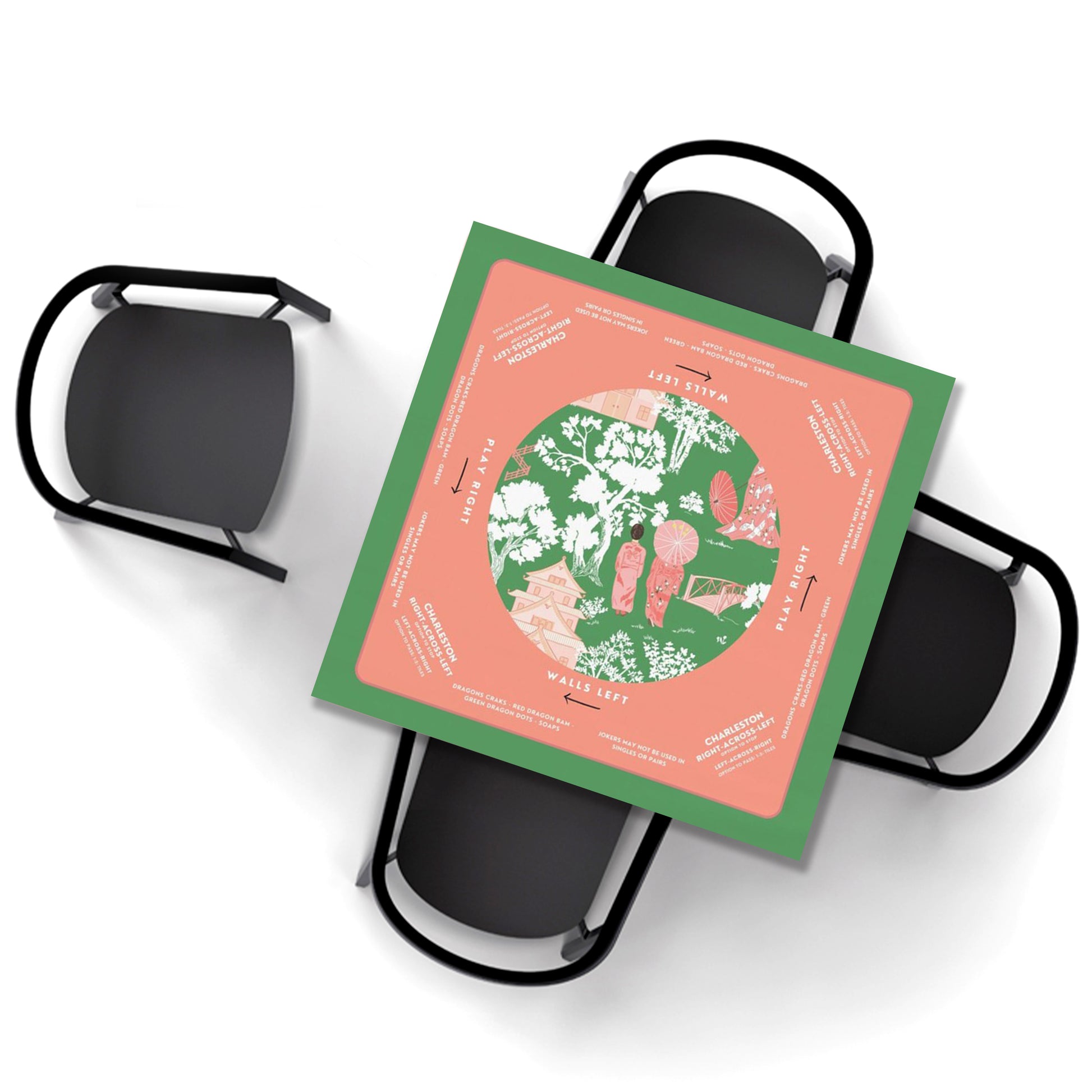 Watermelon Floral Mahjong Tablecloth - Perfect for Mahjong Players, Teams, and Enthusiasts