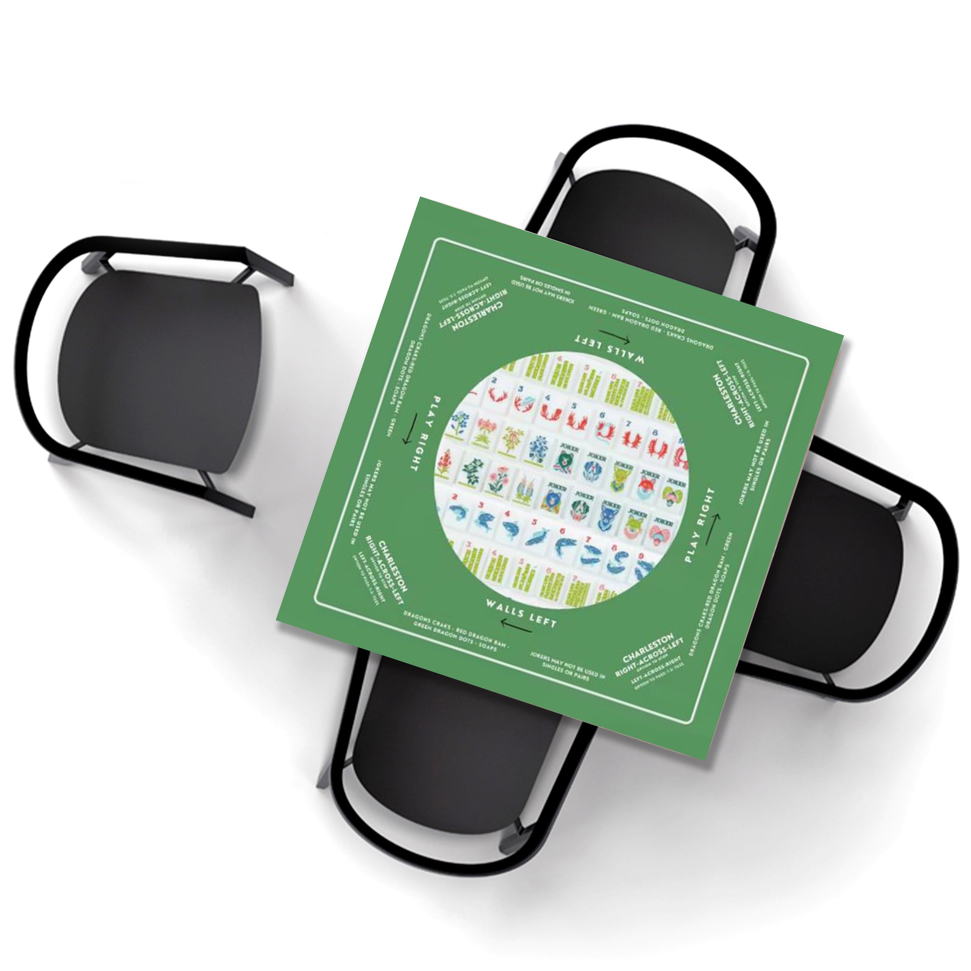 Unique Green Mahjong Tablecloth - Perfect for Mahjong Enthusiasts, Teams, and Lovers - High-Quality Fabric