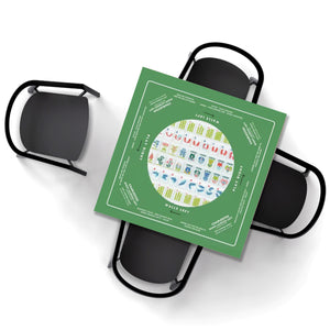 Unique Green Mahjong Tablecloth - Perfect for Mahjong Enthusiasts, Teams, and Lovers - High-Quality Fabric