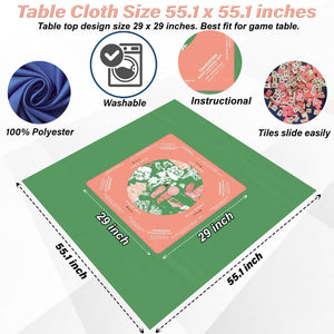 Watermelon Floral Mahjong Tablecloth - Perfect for Mahjong Players, Teams, and Enthusiasts