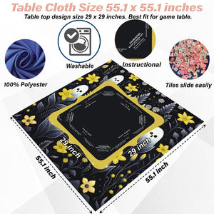Halloween Themed Mahjong Tablecloth - Perfect for Events, Mahjong Games, and Halloween Parties 4