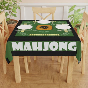 Green/Gold Basic Style-easy-to-follow mah-jong tablecloth