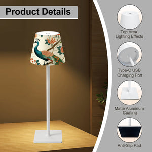 Green Peacock LED Cordless Table Lamp