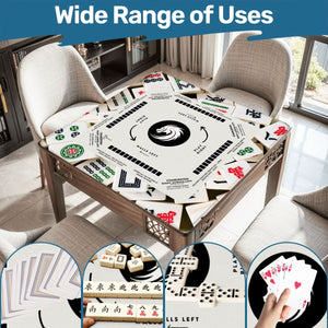 Tile Design Mahjong Mat 31.5 x 31.5 - Durable Playing Surface, Handmade Mat