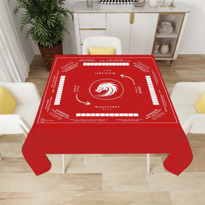 Red Dragon Mahjong Tablecloth – 60 Inch | Bold Game Table Design