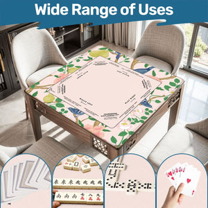 Blue Bird Mahjong Mat with Storage Case