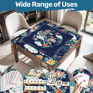 Blue Pavilion Mahjong Mat with Storage Case