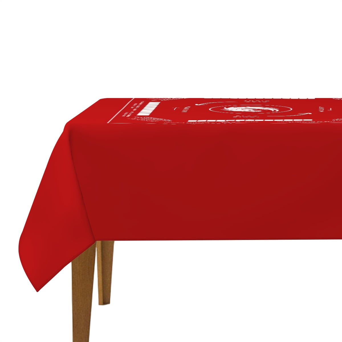 Red Dragon Mahjong Tablecloth – 60 Inch | Bold Game Table Design