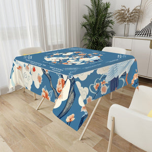 Blue Clouds Mahjong Tablecloth