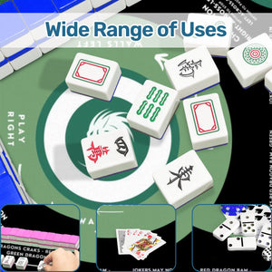 Black and Green Mahjong Mat 31.5 x 31.5 - For Mahjong Enthusiasts