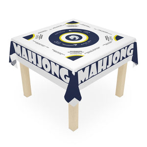 Blue/Yellow Design With Instructions-easy-to-follow mah-jong tablecloth
