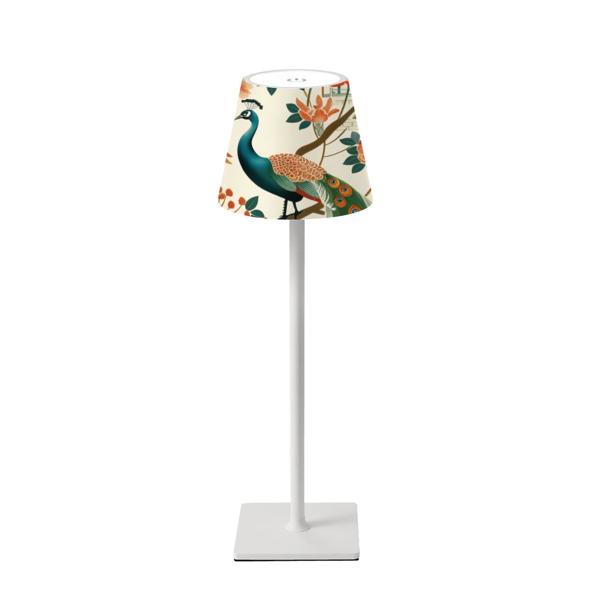 Green Peacock LED Cordless Table Lamp