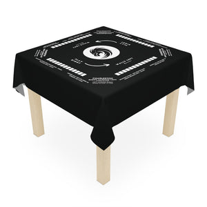 Mahjong game Tablecloth - Black and White Collection, Mahjong with rules written on the tablecloth makes it easy for beginners to learn