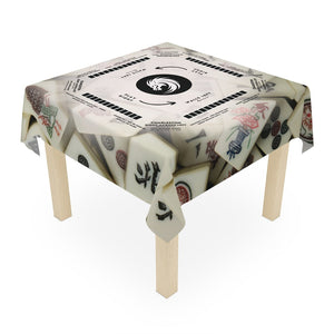 Mahjong Tile design tablecloth with Instructions - Mahjong Tablecloth Size 55 x 55, Mahjong with Rules
