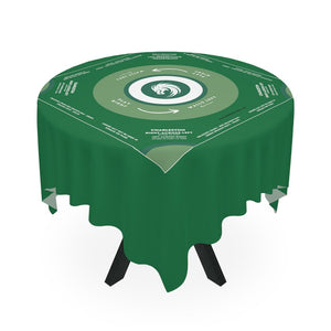 Elegant Green Mahjong Tablecloth - Handmade Table Cover for Game Nights