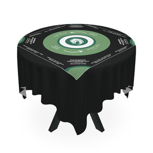 Elegant Black and Grey Mahjong Tablecloth - Perfect for Game Nights