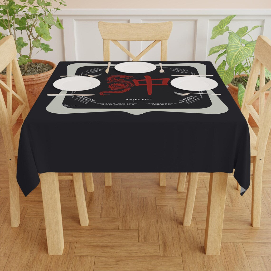 Premium Mahjong Tablecloth with Sleek Design and Instructions - Perfect for Mahjong Enthusiasts