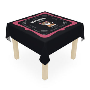 Cute Kitten Pink Rim Mahjong Tablecloth - Perfect for Mahjong Lovers & Teams, Adorable Gaming Decor