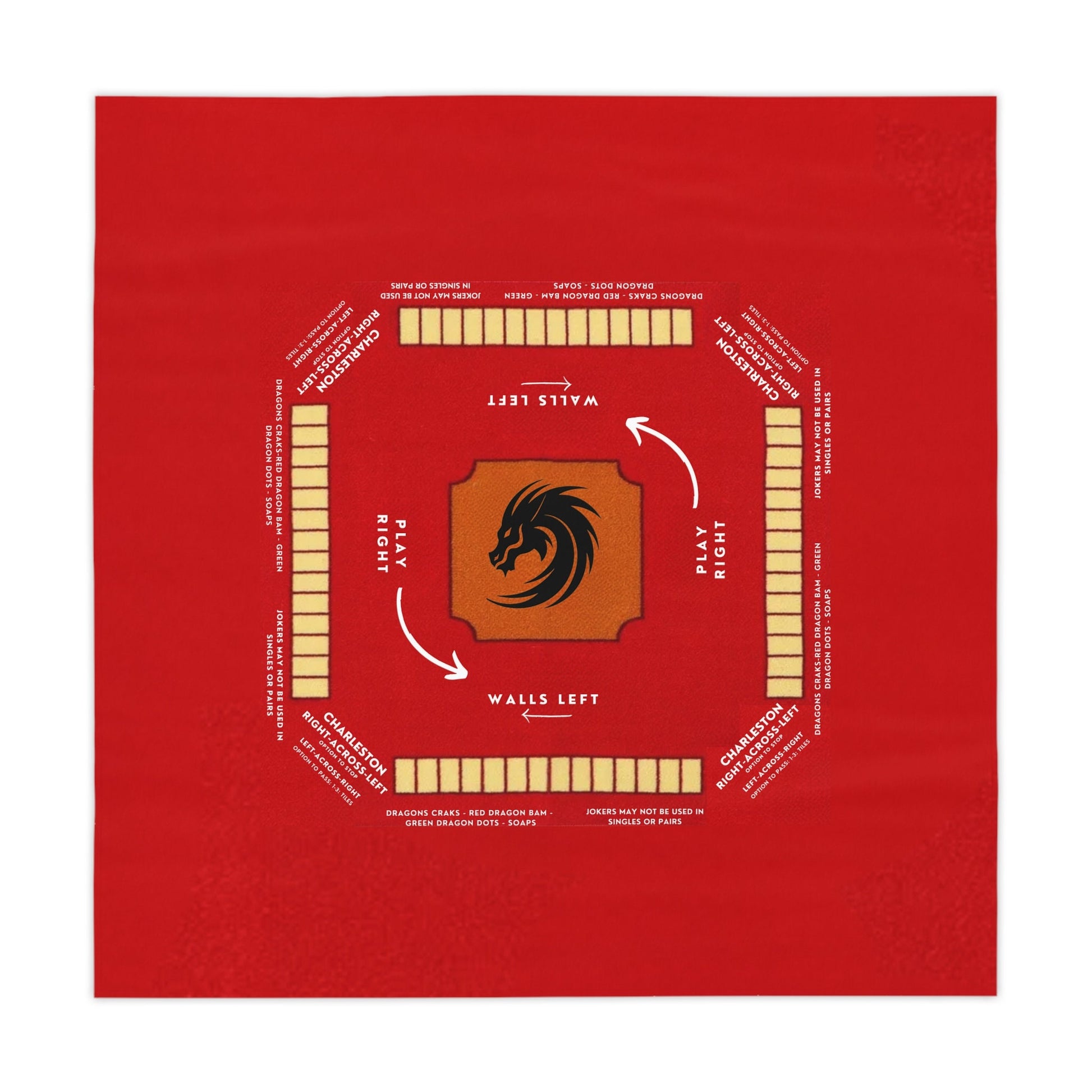 Mahjong Tablecloth, Rules and Instructions, Game Board (55.1 x 55.1)